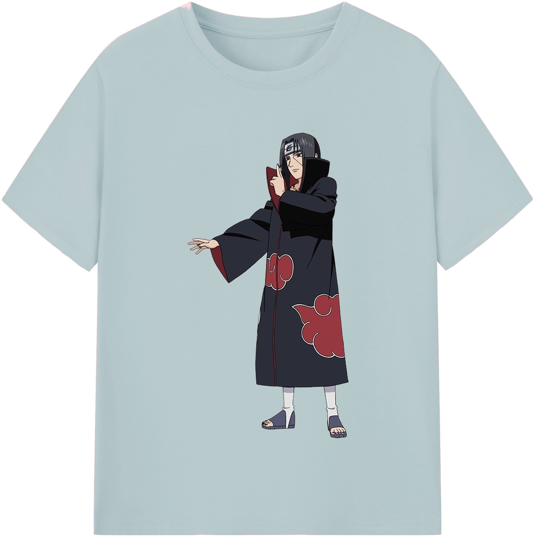 （画像用） NARUTO -ナルト- うちは イタチ Uchiha Itachi 綿100％半袖Tシャツ（フロントプリント）